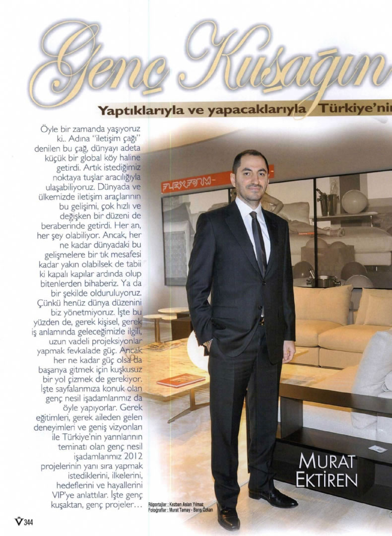 1998 Mezunumuz Deniz Aylan VIP Magazine Dergisi’ndeydi