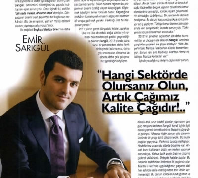 1998 Mezunumuz Deniz Aylan VIP Magazine Dergisi’ndeydi